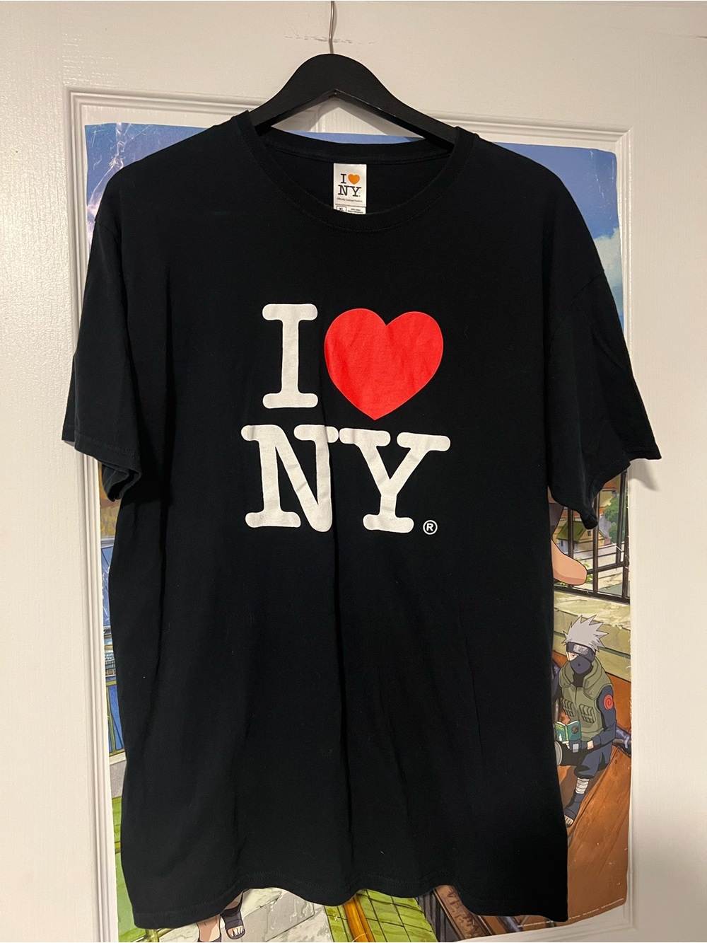 I Love NY Black Graphic Tee with Red Heart